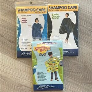 Betty Dain Shampoo and Styling Capes Set 2-Adult & 1 Kids NEW Haircut Styling
